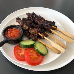 A picture of Sate Maranggi - Indonesian Beef Satay.