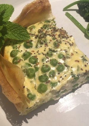 Une photo de Tarte aux petits pois ricotta