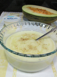 Una foto de Crema fría de melón