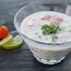 A picture of Vegetable raita.