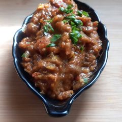A picture of Baingan bharta.