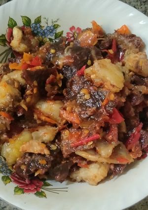 Foto resep Daging oseng mercon
