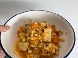 Tofu estilo cajún con cereales
