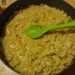 A picture of One Pot Creamy Salsa Chicken Pasta.