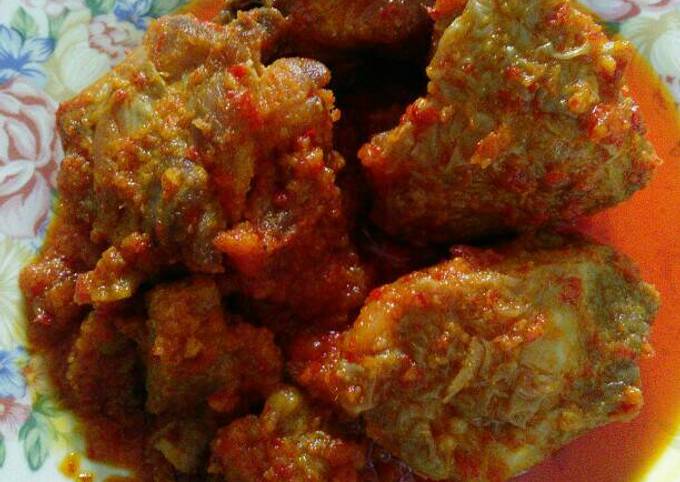 Daging Ayam Balado (bumbu sederhana)