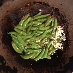 Stir fried sugar snap peas A picture of Stir fried sugar snap peas.
