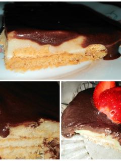 صورة لوصفة حلى الطبقات 🥧 من غير بيض ولا دقيق ولا قلي ولا فرن 😋