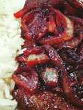 Bife de Fígado com cebolas Caramelizadas