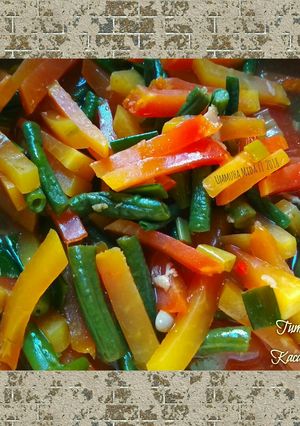Foto resep Tumis Pepaya & Kacang Panjang Pedas Manis