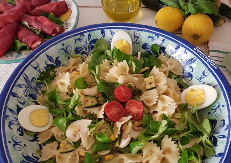 Insalata di pasta fredda e involtini di bresaola 🥗🌯