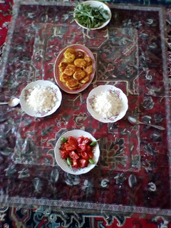 عکسی از دستور کته با کتلت سیب زمینی