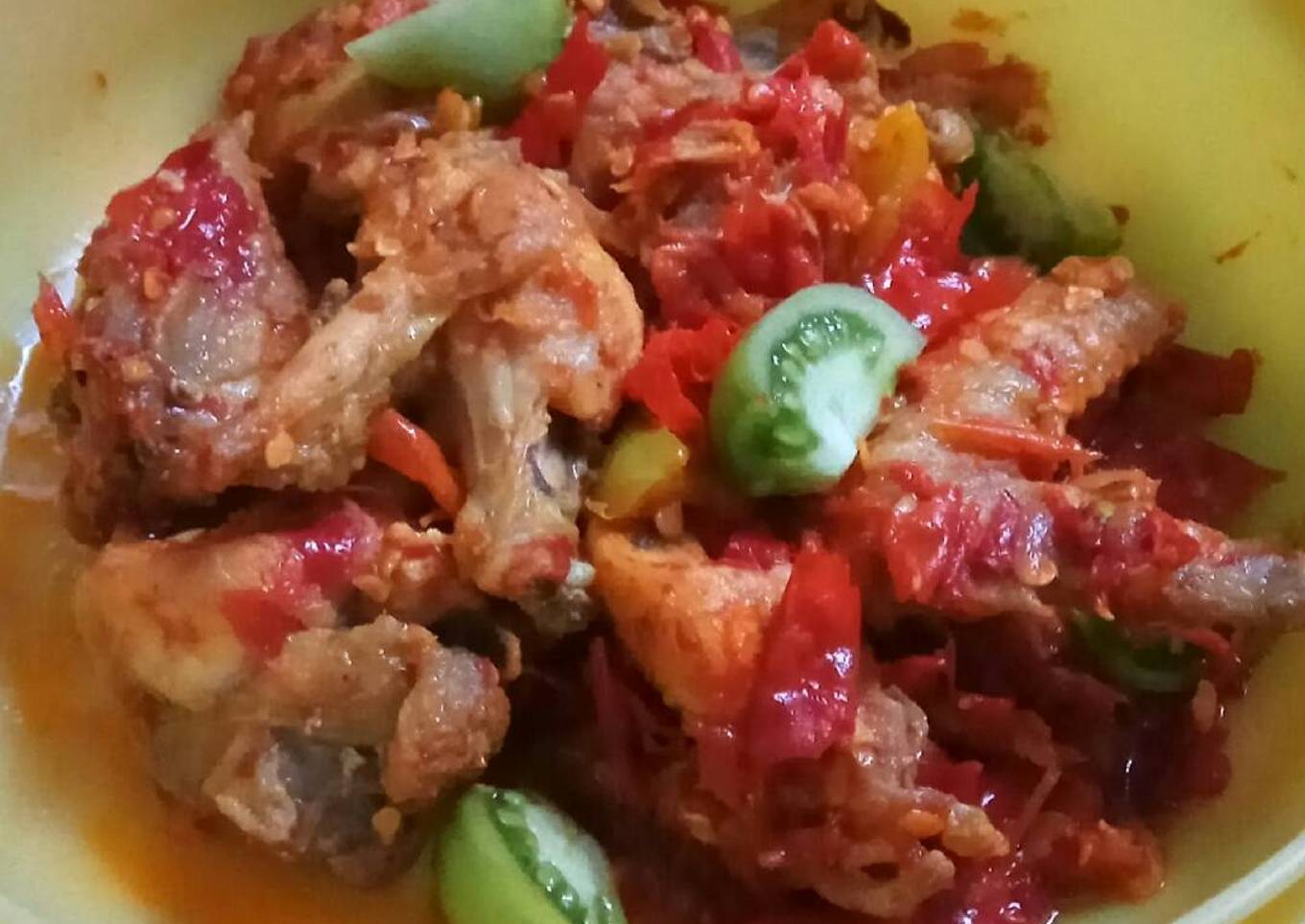 Ayam Balado Tomat Hijau