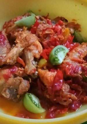 Foto resep Ayam Balado Tomat Hijau