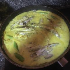 A picture of Ginataang Isda w Tumeric sauce or Fish w Coconut Cream w Tumeric sauce.