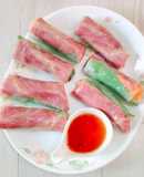 Vietnamese Spring Rolls with Streaky Beef and Iceberg Lettuce