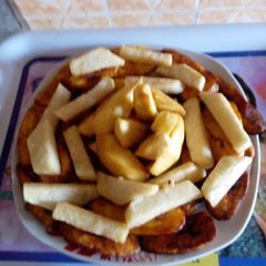 A picture of Fried plantain,Yam and Sweet potatoes.