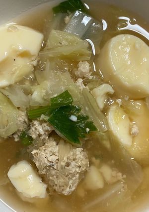รูปของ แกงจืด’ไก่สับวุ้นเส้น’ผักกาดขาว