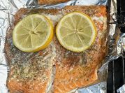A picture of grilled salmon