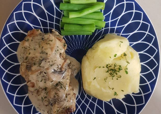 Resep Ayam Saus Jamur Chicken With Creamy Mushroom Sauce Oleh Lulu