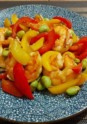 時蔬炒蝦仁 的食譜成品照片