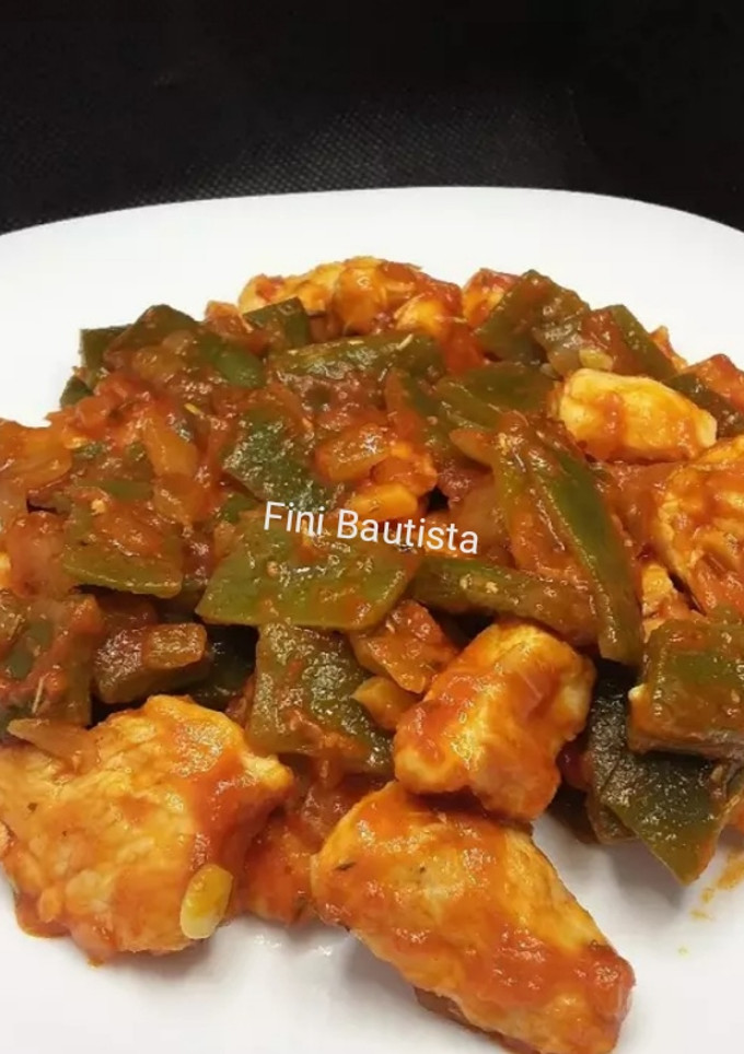 Una foto de Pechuga de pollo con judías (bajocas)