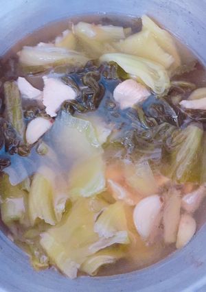 รูปของ อกไก่ต้มผักกาดดอง