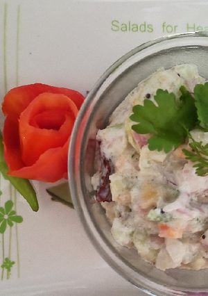 व्हेजिटेबल रायता (vegetables raita recipe in marathi) रेसिपी चे मुख्य फोटो