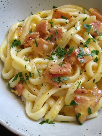 Simple Way Make Recipe Udon Carbonara that is Can Pamper Your Tongue, Perfect}