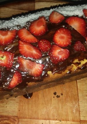 صورة لوصفة كيك بذوق الفانيلا والشوكولاتة 🍫😝