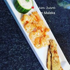 A picture of Butter garlic prawns.