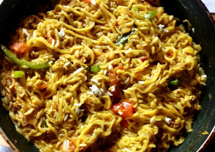 Noodles fried rice