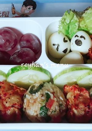 Foto resep Bekal anak "bola nasi goreng bayam"