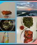 Cua hấp nước giải khát vị lúa mạch