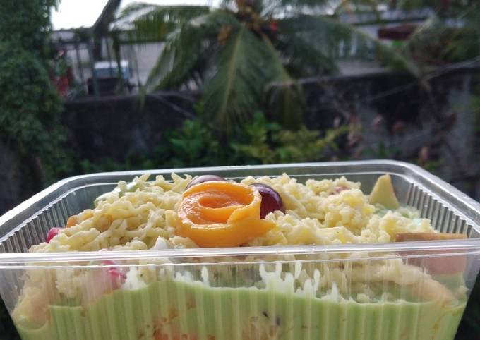 Standar Bagaimana cara bikin Salad Buah Greentea  spesial