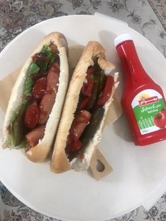 عکسی از دستور ساندویچ سوسیس خوشمزه😋😋