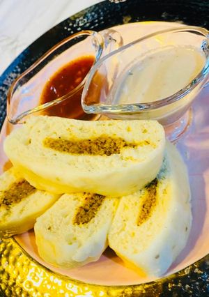 A picture of Siddu Walnuts stuffed steamed bread.