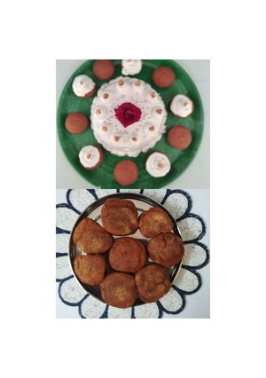 A picture of Bran Flour Cake and Cupcakes (for my Birthday today!).