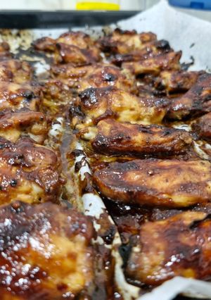 Una foto de Alitas de pollo a la barbacoa