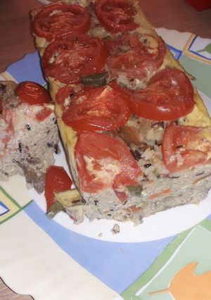 O poză a rețetei Drob de legume cu orez.