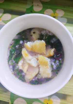 Hình của món Cháo cá ba sa rau dền cho bé.