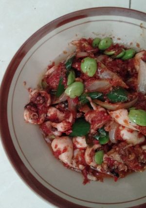 Foto resep Balado sotong pete cabe ijo