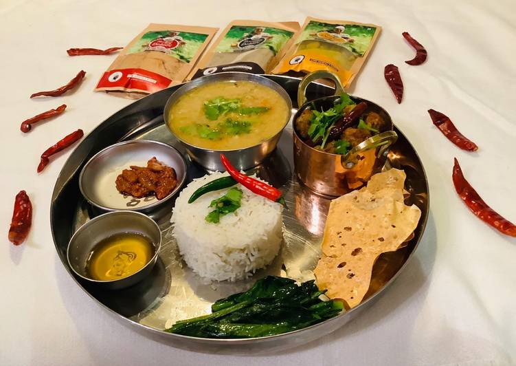 Recipe of Any-night-of-the-week Mixed Thali (Nepalese Cuisine)