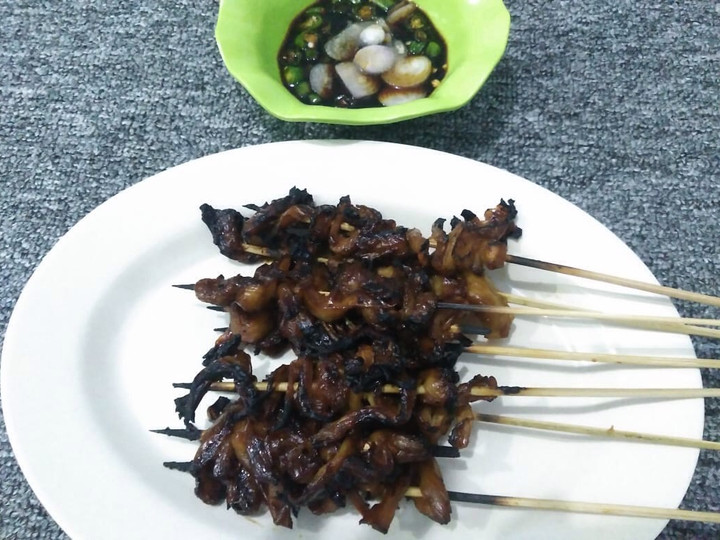 Standar Resep  membuat Sate Jamur bumbu Kecap yang nikmat