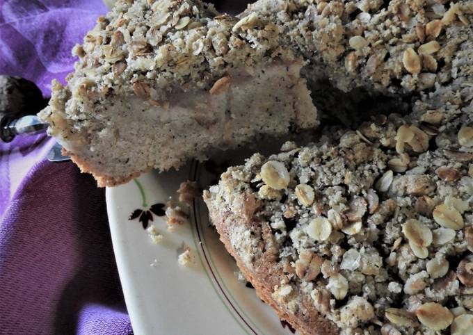 Le moyen le plus simple de Préparer Délicieuse Financier poire et noix,
crumble de flocons d’avoine