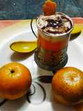 Kinnow juice with vanilla ice cream