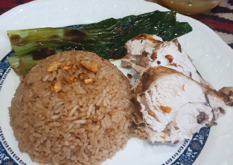 Resep Hainanese Chicken Rice / Nasi Hainam yang mudah