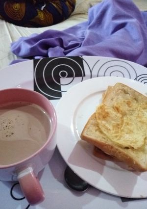 A picture of Fried Bread with Beverage #teamabuja.