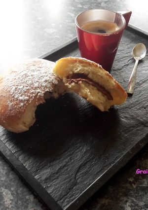 Une photo de Beignets au four à la pâte à tartiner