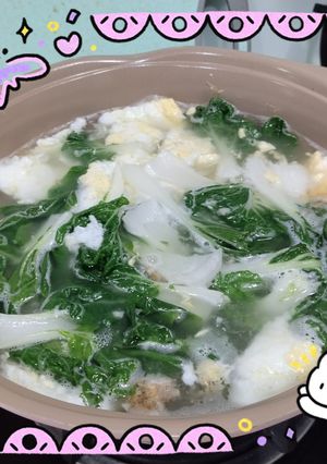 煎蛋奶油白菜湯 的食譜成品照片