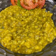 A picture of Palak Khichdi Spinach khichdi.
